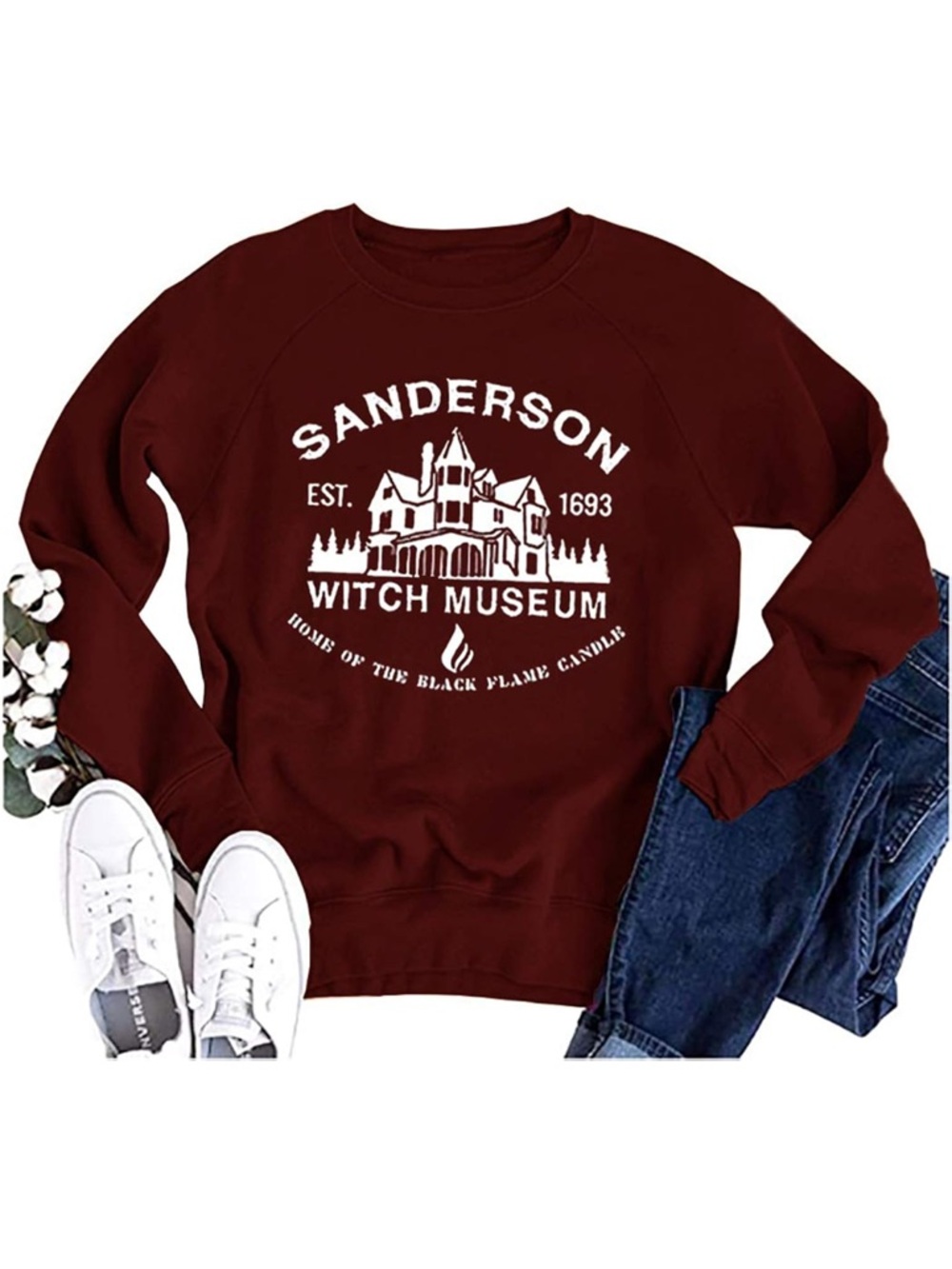 Sanderson Witch Museum Maroon Graphic Sweatshirt